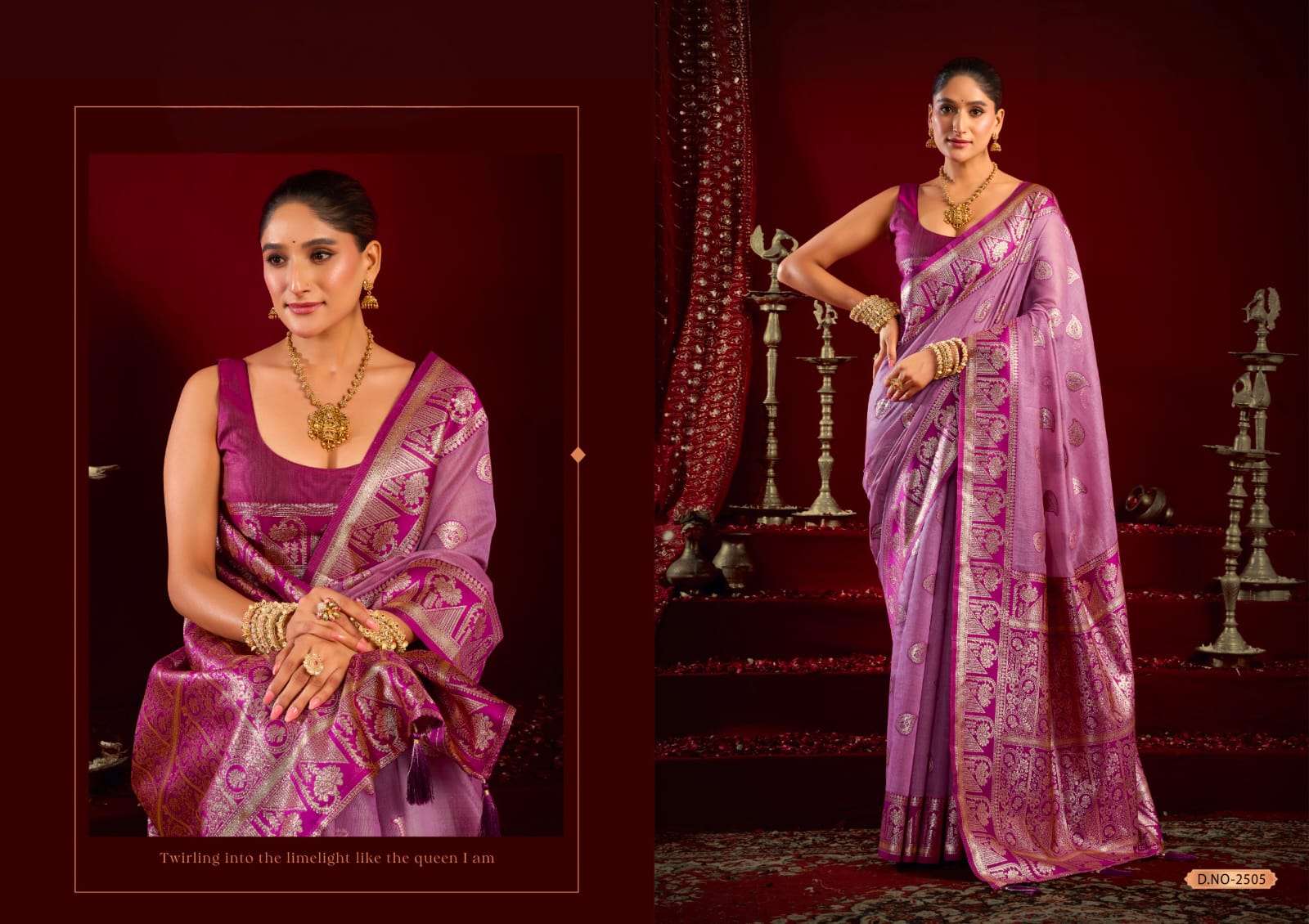 shivika by krisha fancy modal banarasi zari sarees online 