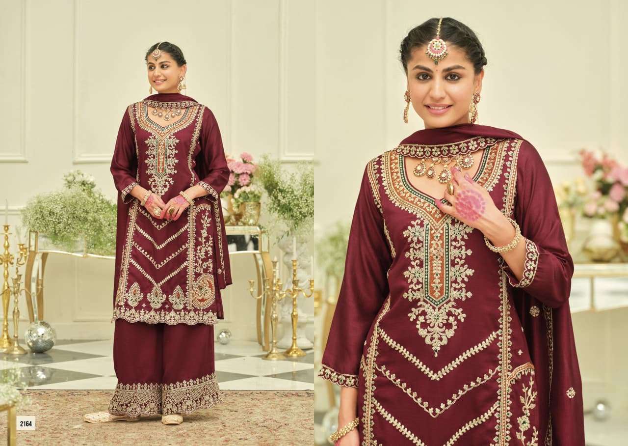 muskan eba heavy silk with heavy embroidery wedding salwar suit collection