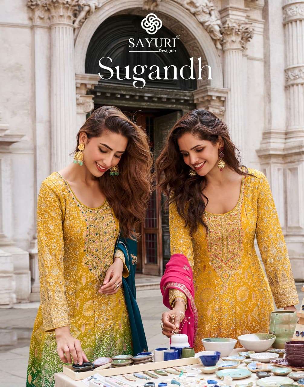 Sugandha  sayuri jacqaurd silk premium luxury embroidered Sharara Suit for eid festival