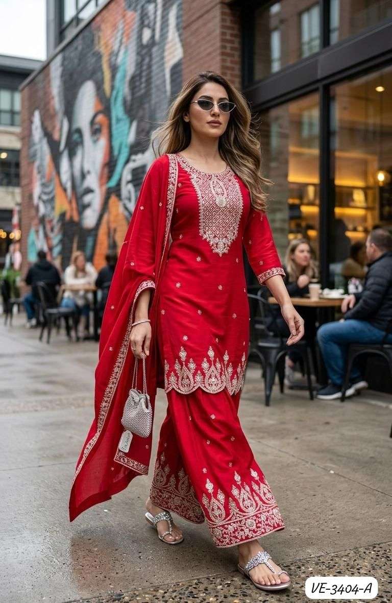 ritika premium vichitra Blooming Embroidery Work Top with palazzo and dupatta set