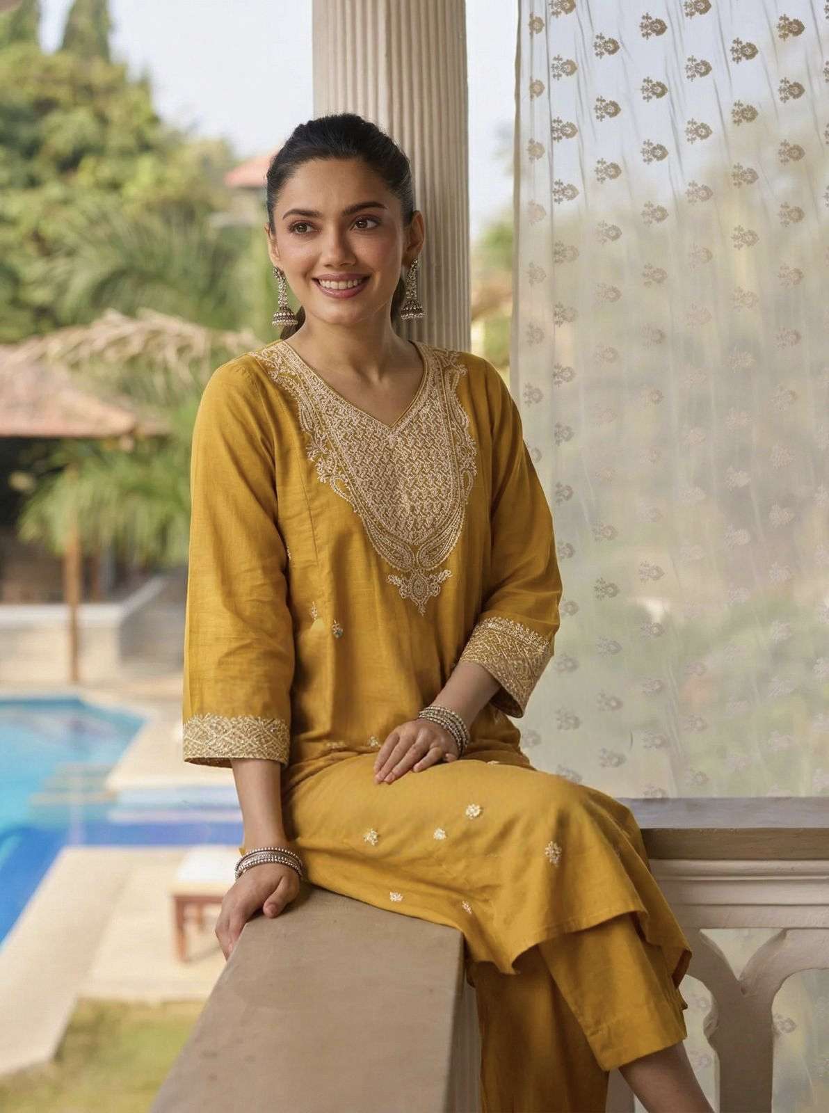 kaya alizeh Series 7099-7101 cotton silkembroidery salwar suit collection by krisha creation