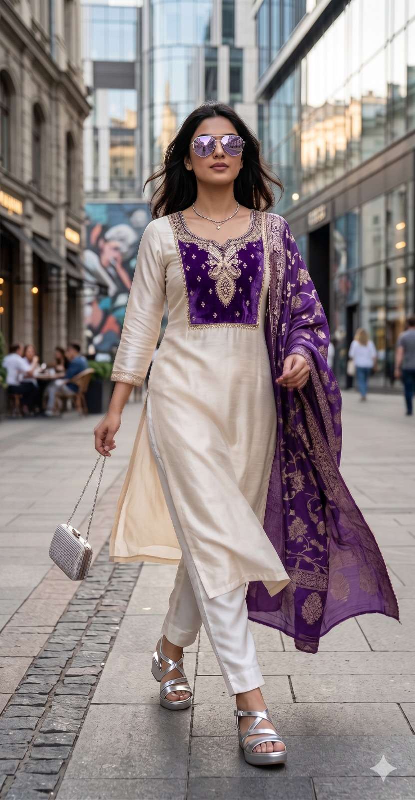 shloka Designer Plus size Heavy Work Kurti with Pant & Dupatta set