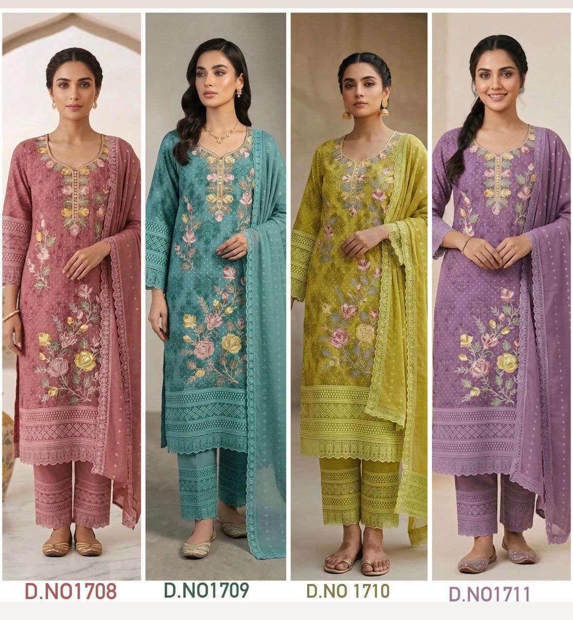 Women Georgette Schiffli Kurti with Elegant Pattern
