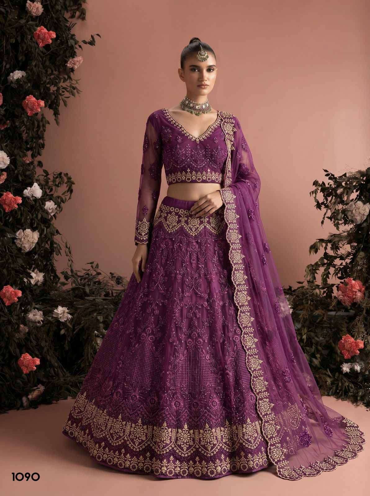 Krisha Creation Presents Net Bridal Lehenga Choli 1085 1095 Series Online