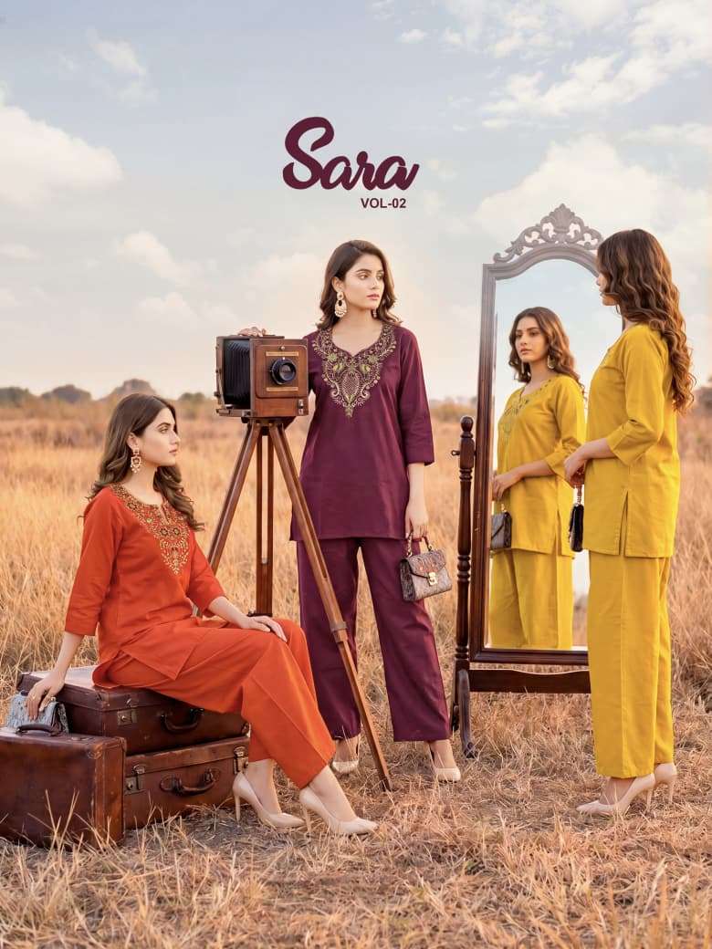 ossm sara vol 2 dhabu cotton with embroidery work cord sets with pocket