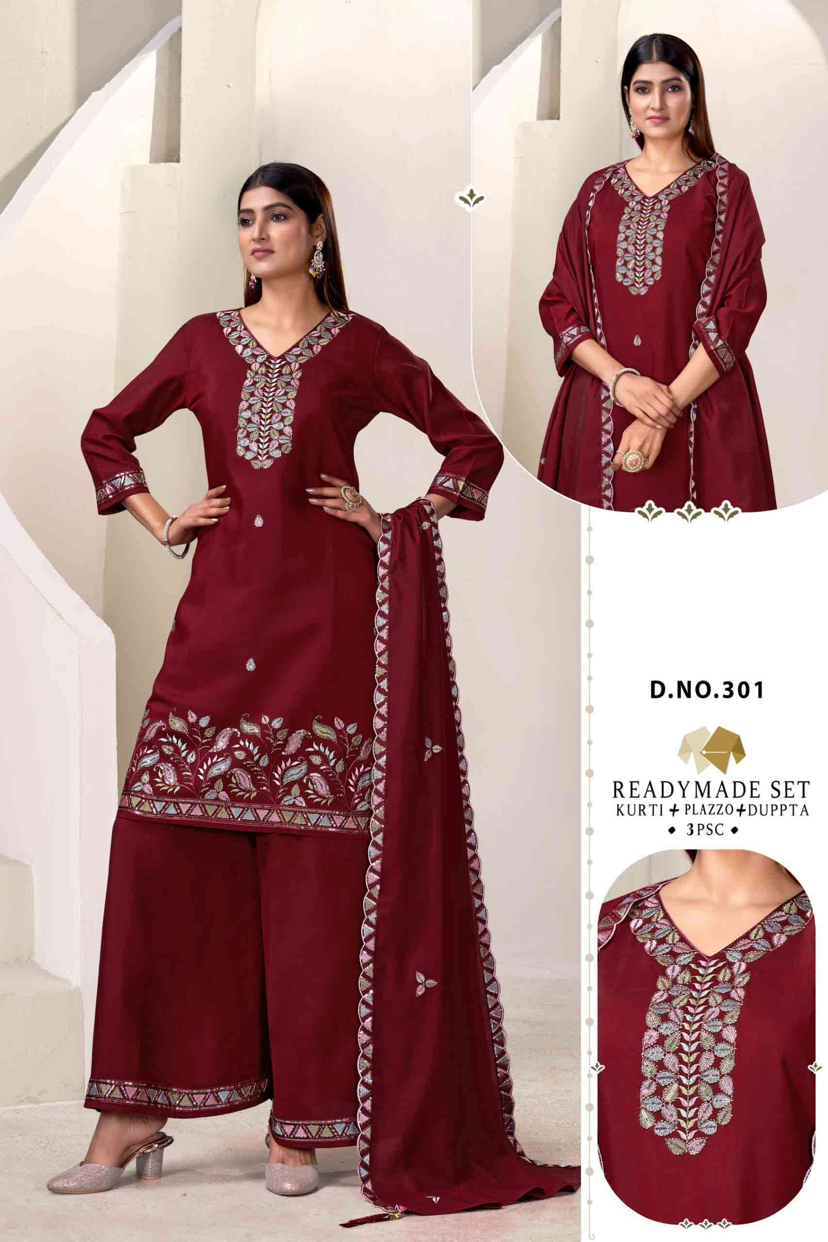 sinhan 300 soft roman silk embroidered palazzo style salwar suit collection