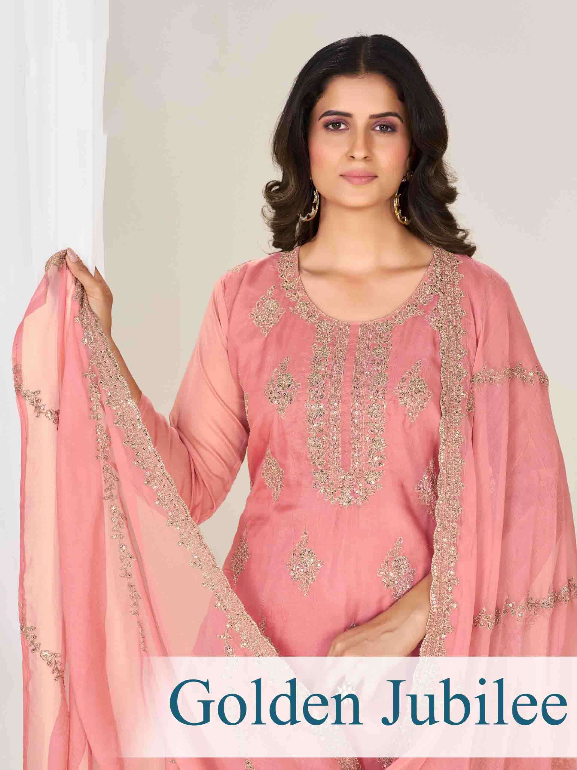 Golden Jubilee by krisha creation designer kurtis wholesale catalog