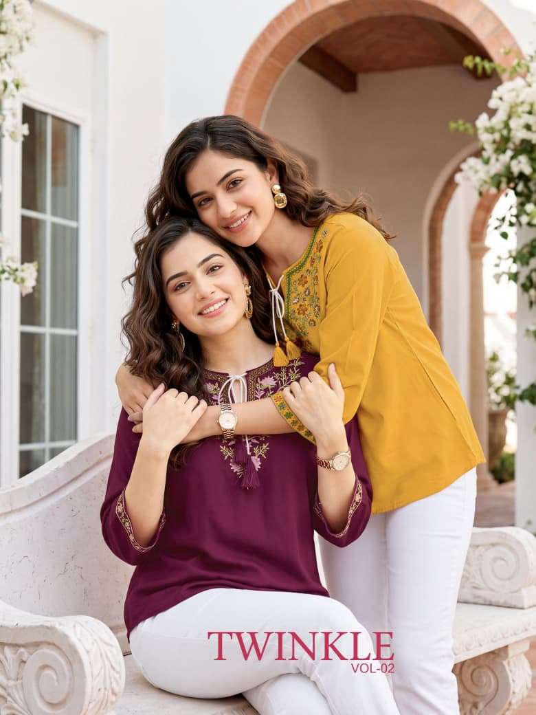 twinkle vol 2 Heavy 18kg fancy western short kurtis now online at krisha creation wholesaler