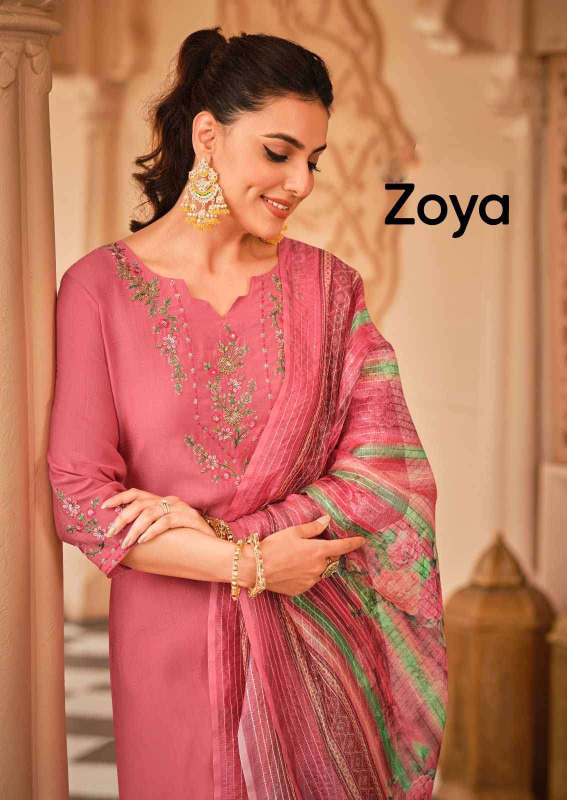 Women Boutique Collection Handwork Viscose Cotton Banarasi Semi Stitched Suit with Bottom and Dupatta