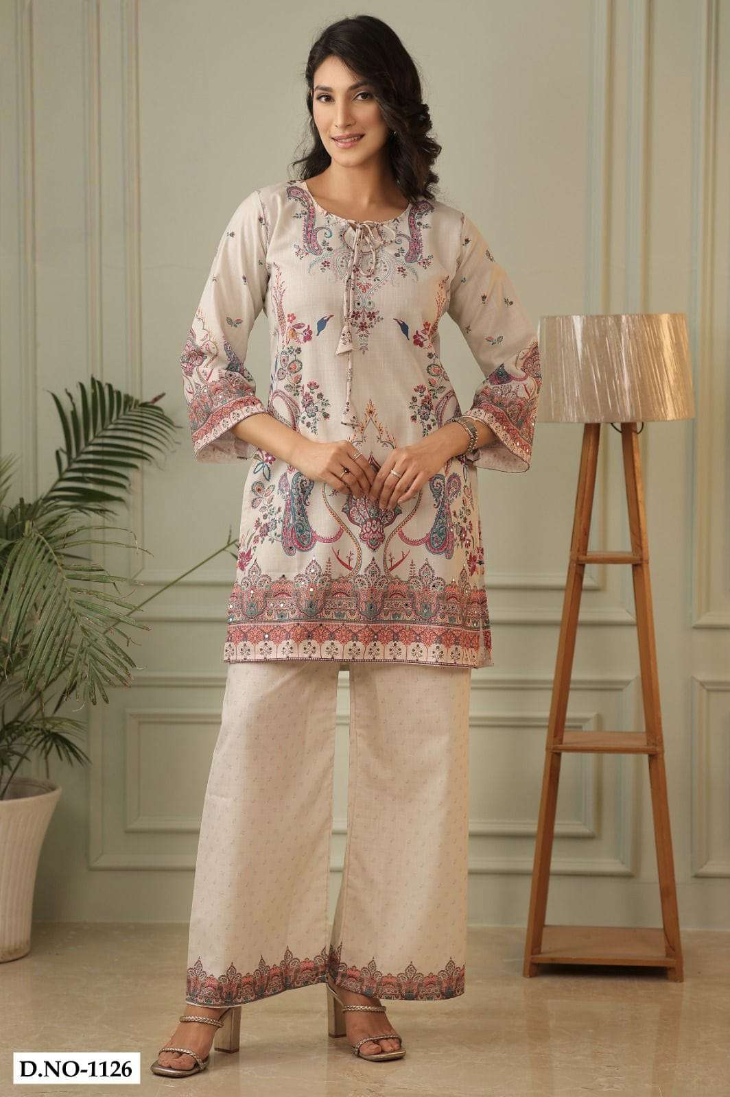Rakhi Special Fancy Linen Slub Mirror work Designer Cord Set Collection