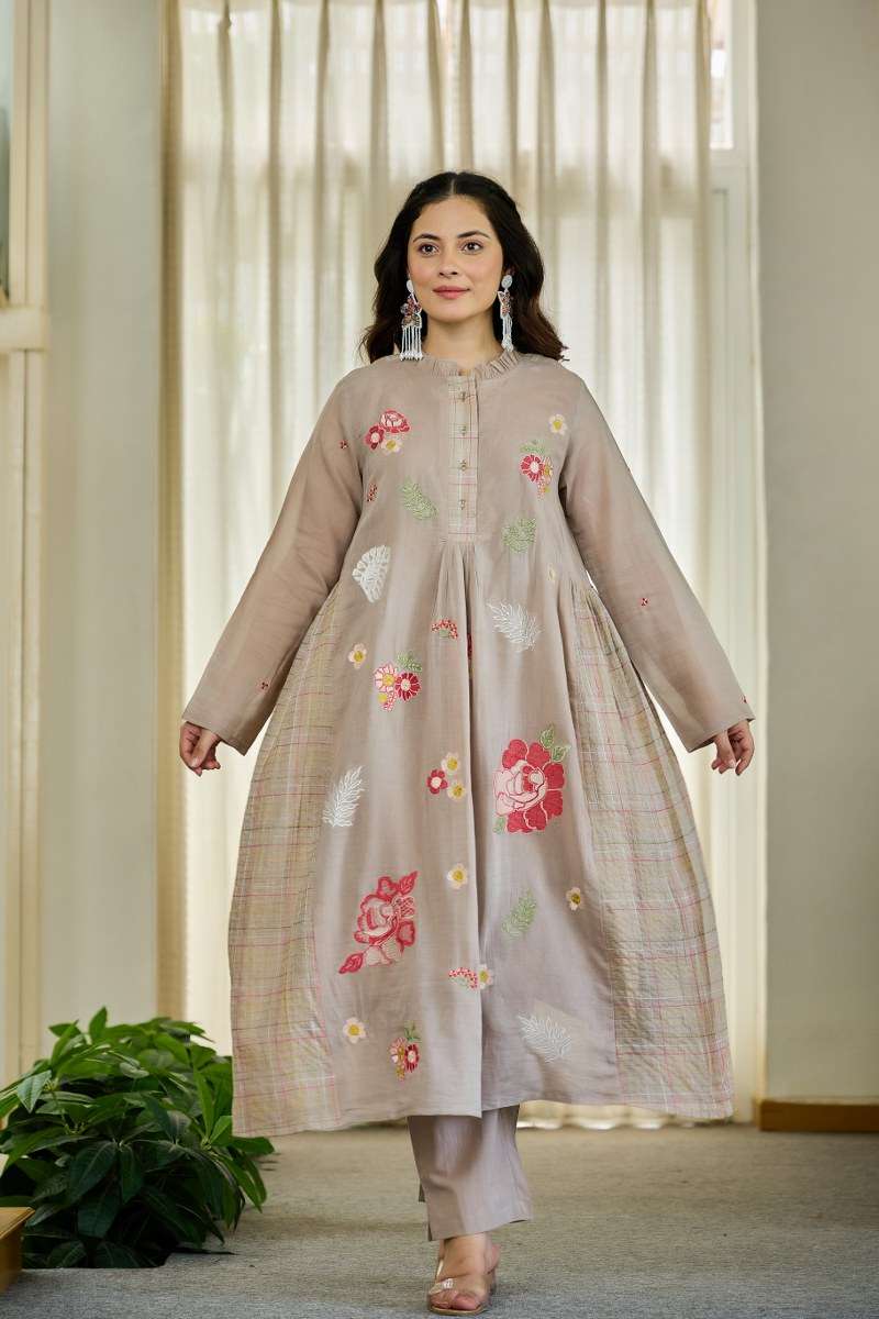mal chanderi designer dress for partywear & festive season now available at krisha creation wholesale