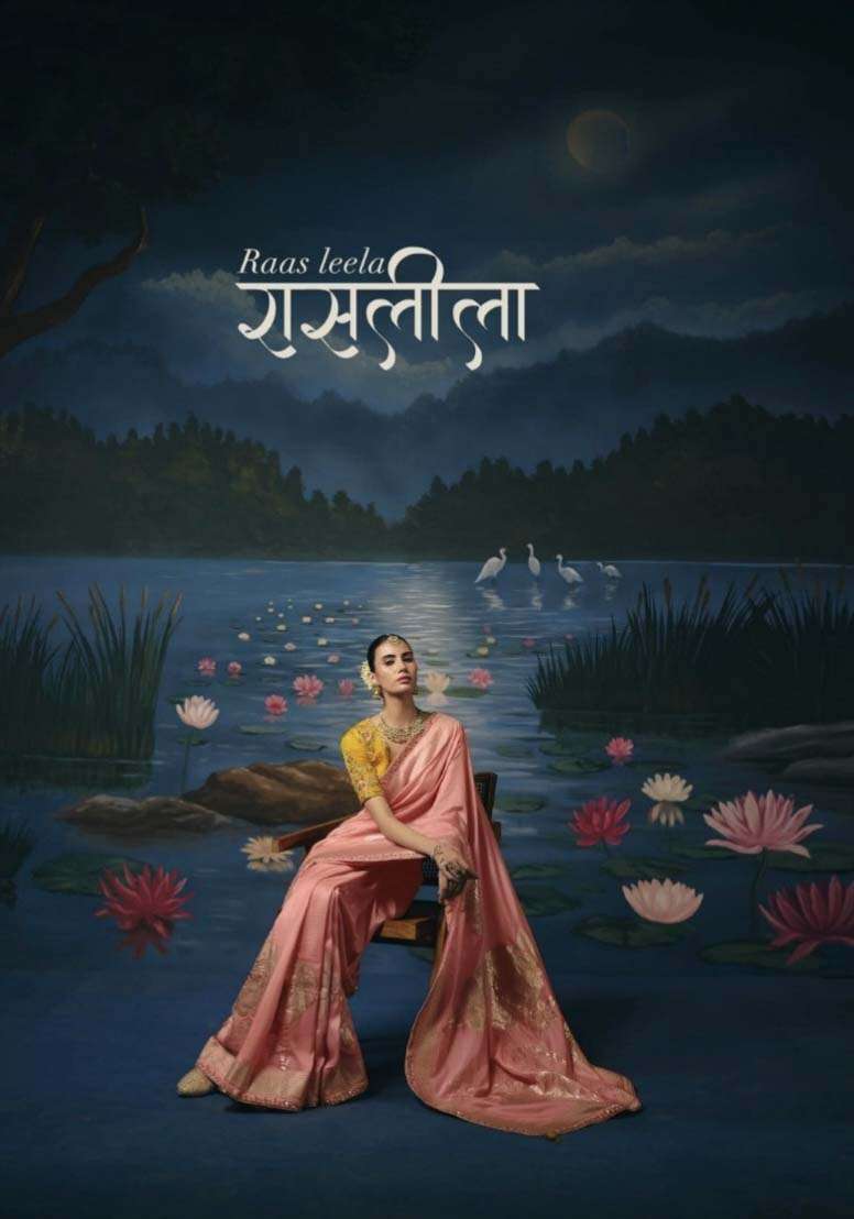 kimora raas leela vol 42 Dola silk Sarees with beautifull Handwork beads work with embroidery now at krisha creation wholesaler