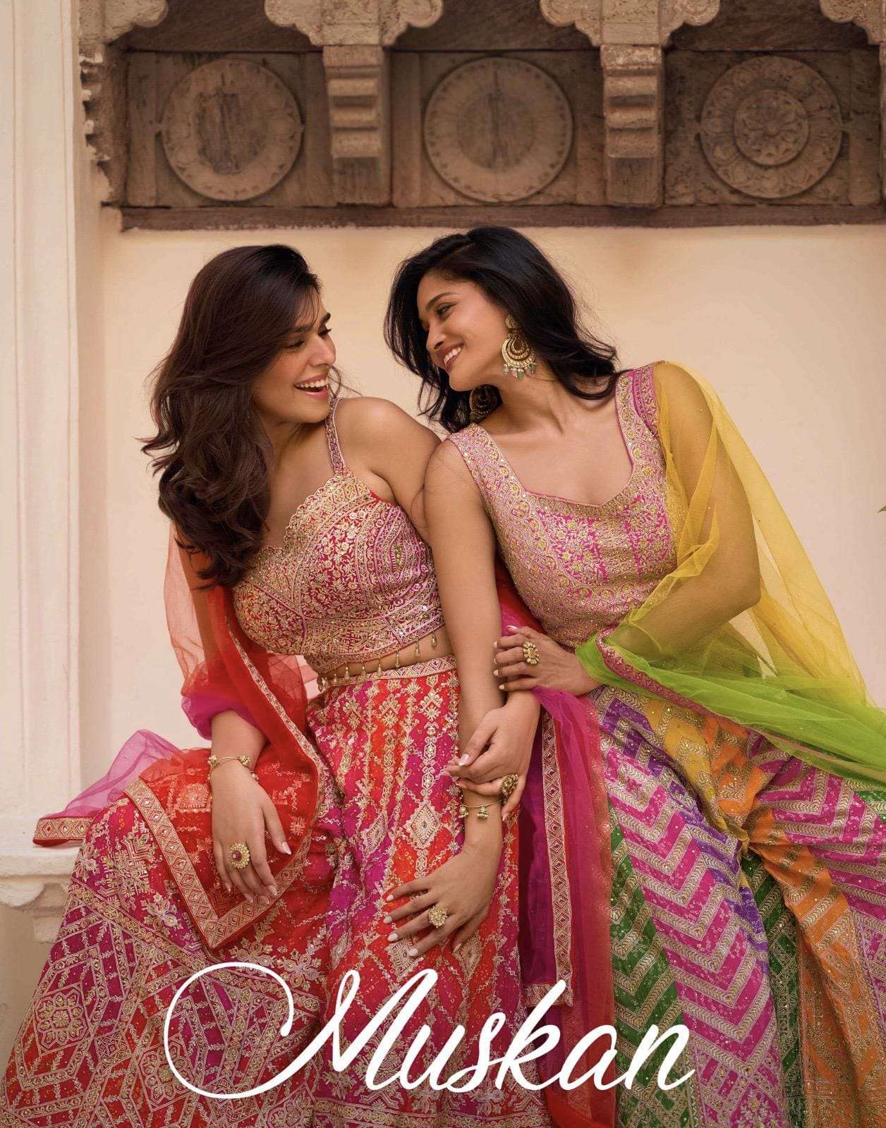muskan by sayuri designer Real Chinon Heavy Work Indowestern collection for wedding & Festive season