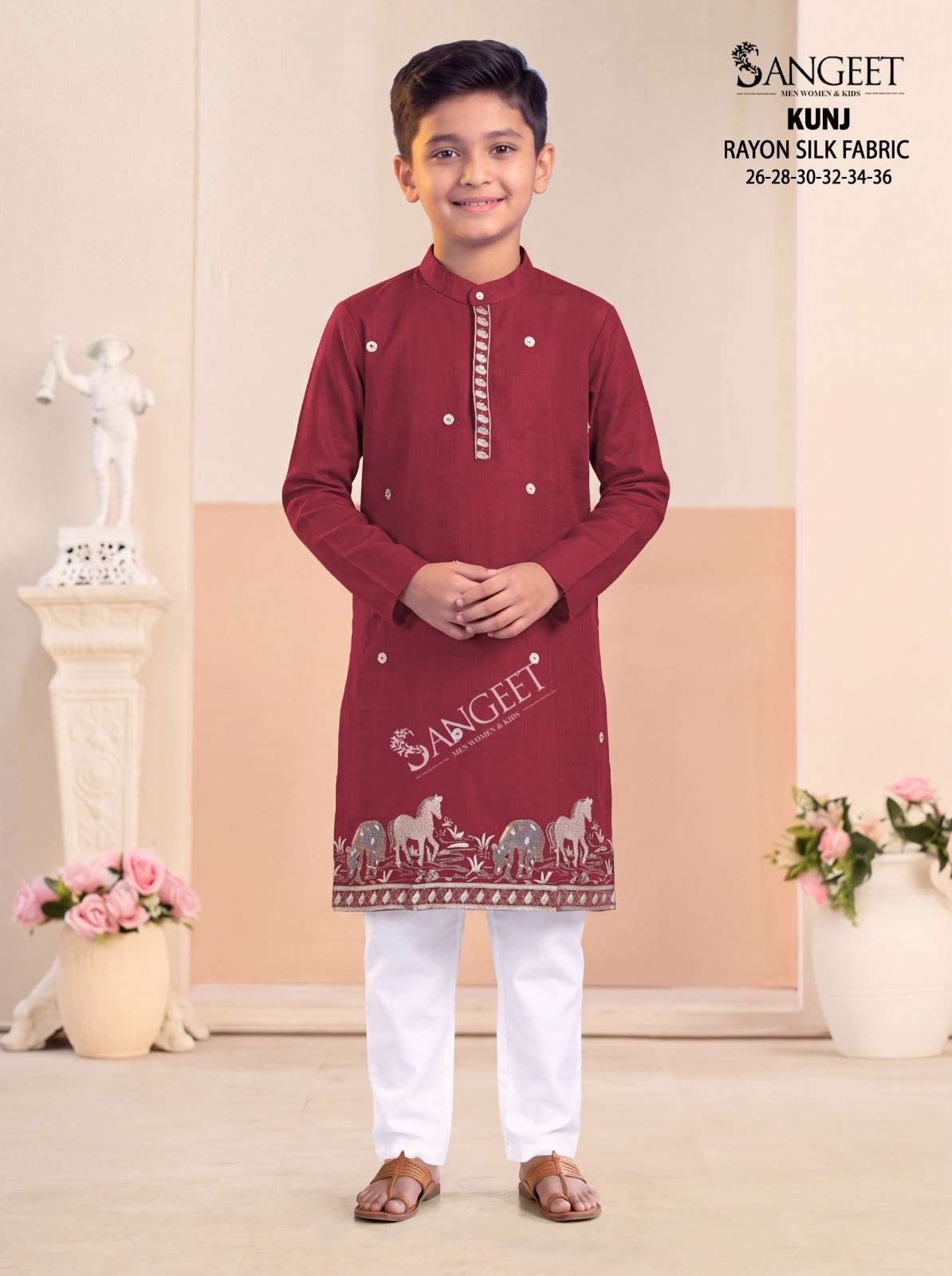 Sangeet Kunj Rayon Silk Boys Kurta Collection now at krisha creation wholesaler
