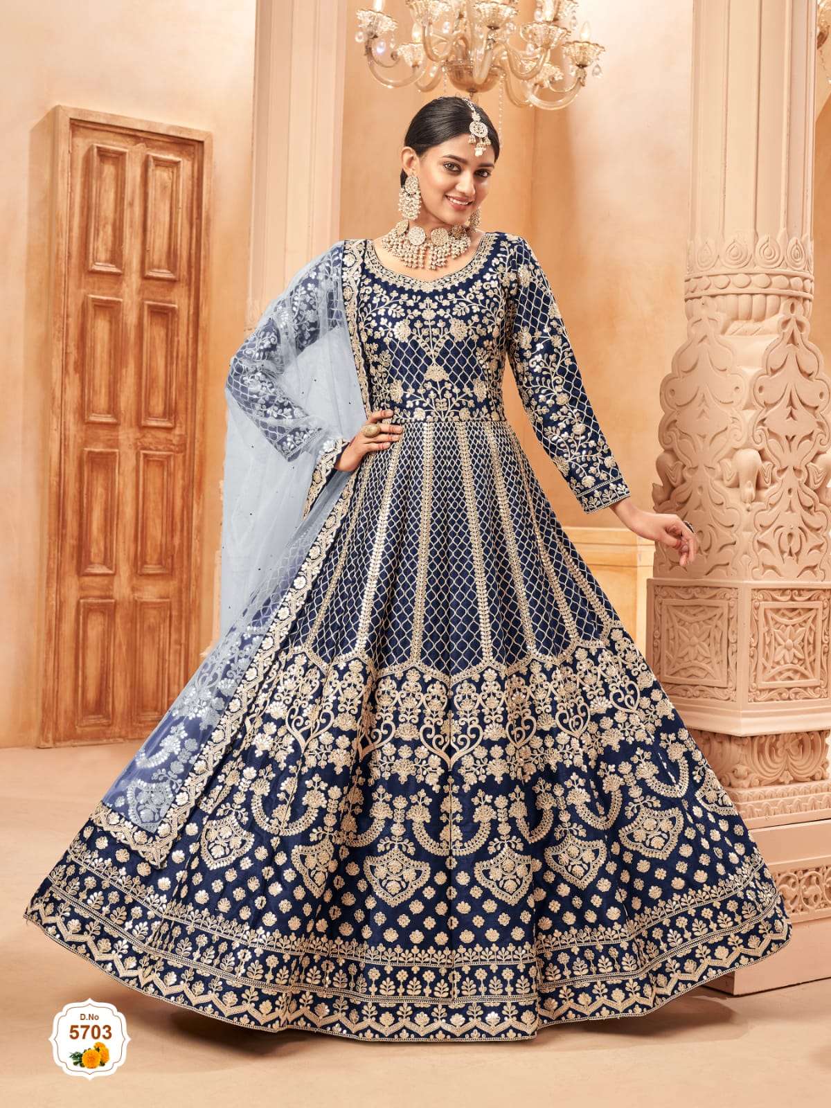 Aanaya 5700 Series Vol 157 Anarkali Gown collection for wedding season at wholesaler krisha creation