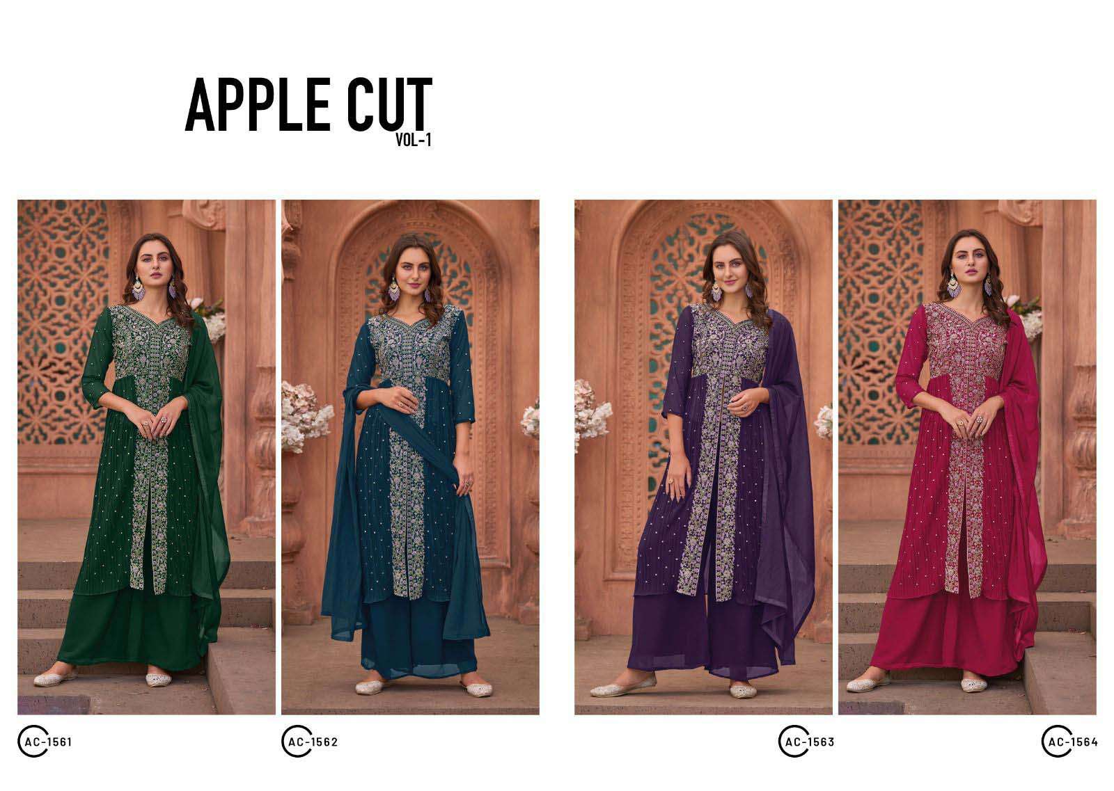 apple cut vol 1 by eba lifestyle blooming georgette partwear kurtis at wholesaler in surat 3 2023 04 01 18 58 54