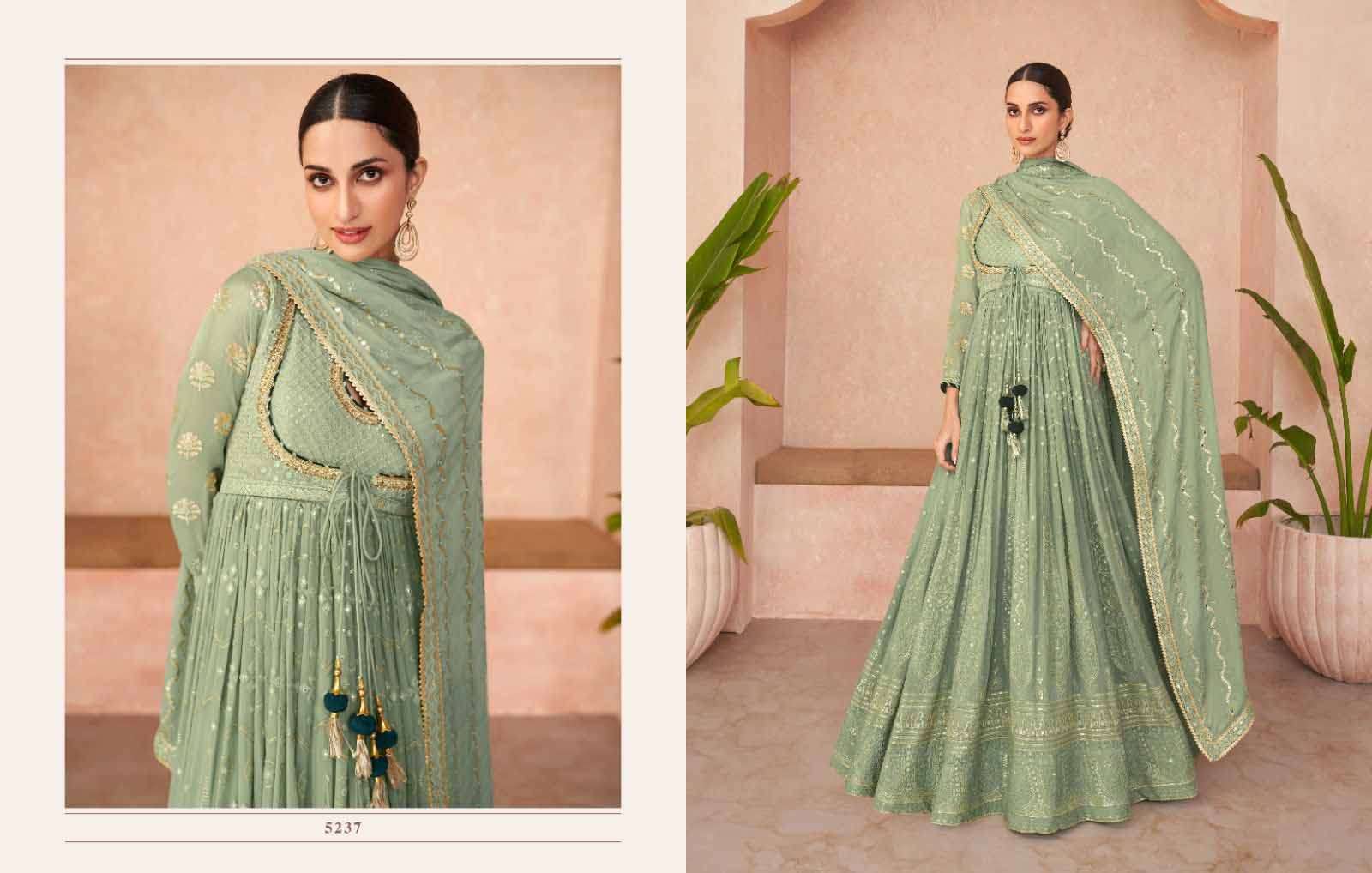 Sayuri Designer Mariyah Real Georgette Embroidered Designer Suits Wholesale  Collection