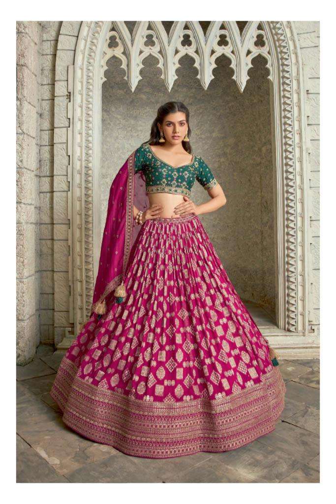 KB PRESENTS 1062 GREEN HEAVY BRIDAL WEAR LEHENGA SUITS MUSLIM COLLECTION AT  WHOLESALE PRICE N709