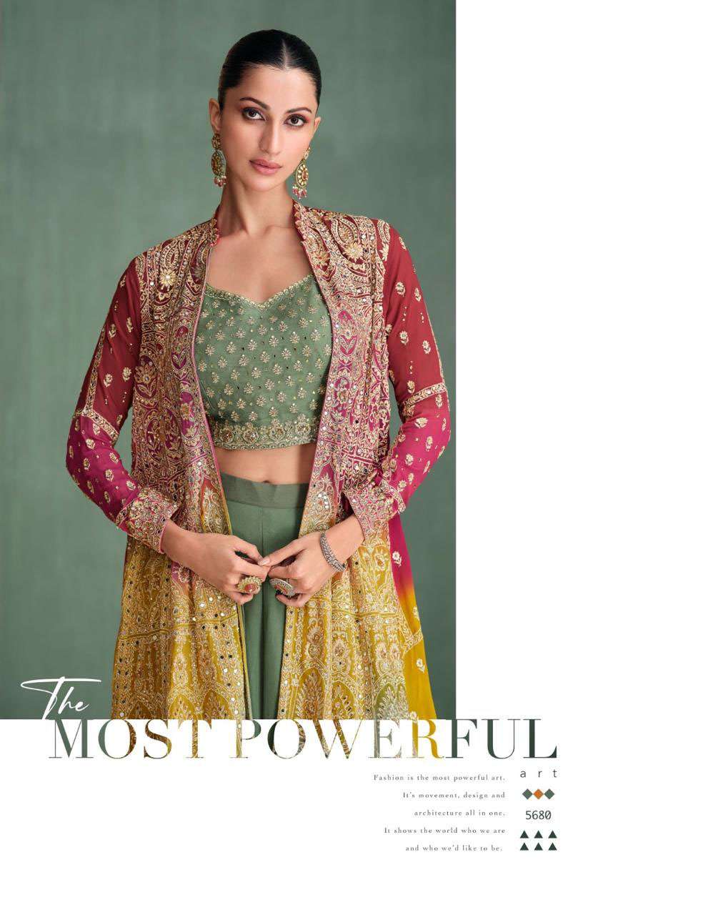 Buy Zari by Sayuri exclusive designer Indo western partywear online at Krisha Creation Surat wholesale market for designer ethnic wear