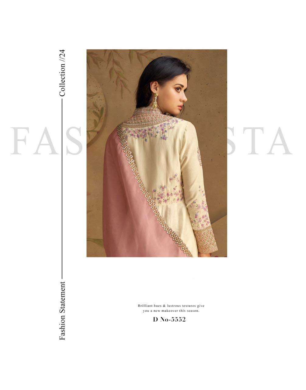 Gazal Sayuri Designer Readymade Pure Silk Beautiful Light Color Suit for Eid Festival
