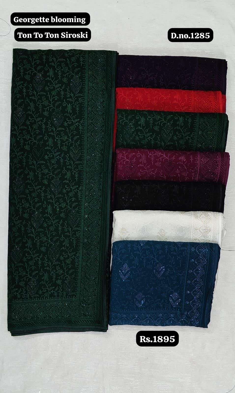 Non Catalogue Fancy Heavy Partywear Georgette Sarees collection at krisha creation