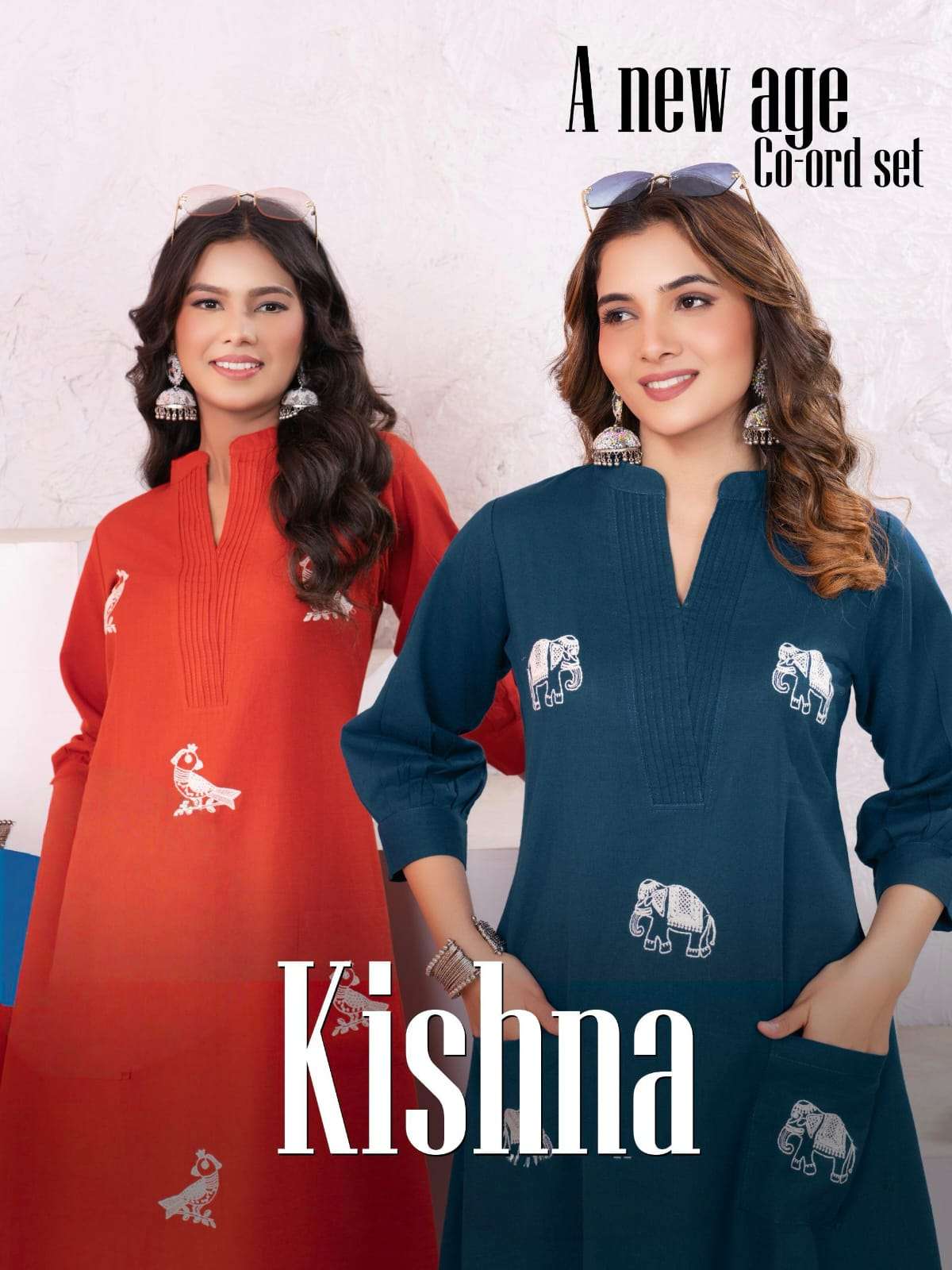 Kishna Kaya Cotton Flex Fancy Cord Sets Collection Online at Krisha Creation