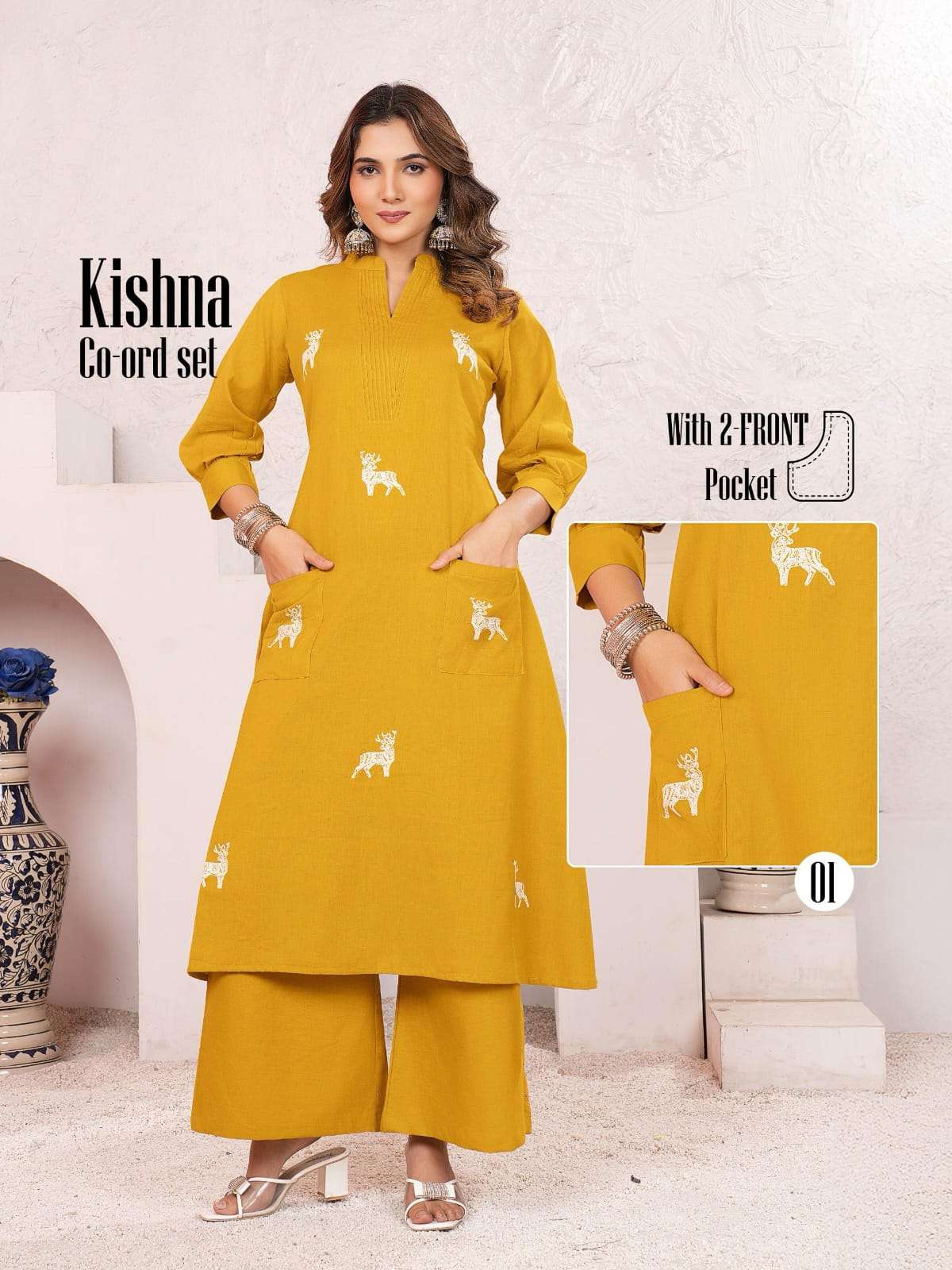 Kishna Kaya Cotton Flex Fancy Cord Sets Collection Online at Krisha Creation
