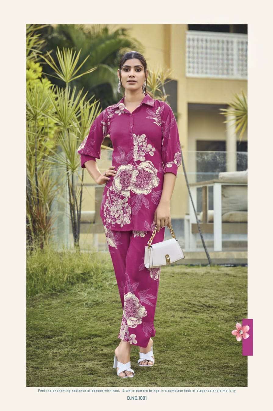 Lifestyle Heavy Rayon Shirt Style Cord Set Collection by Krisha Creation Online