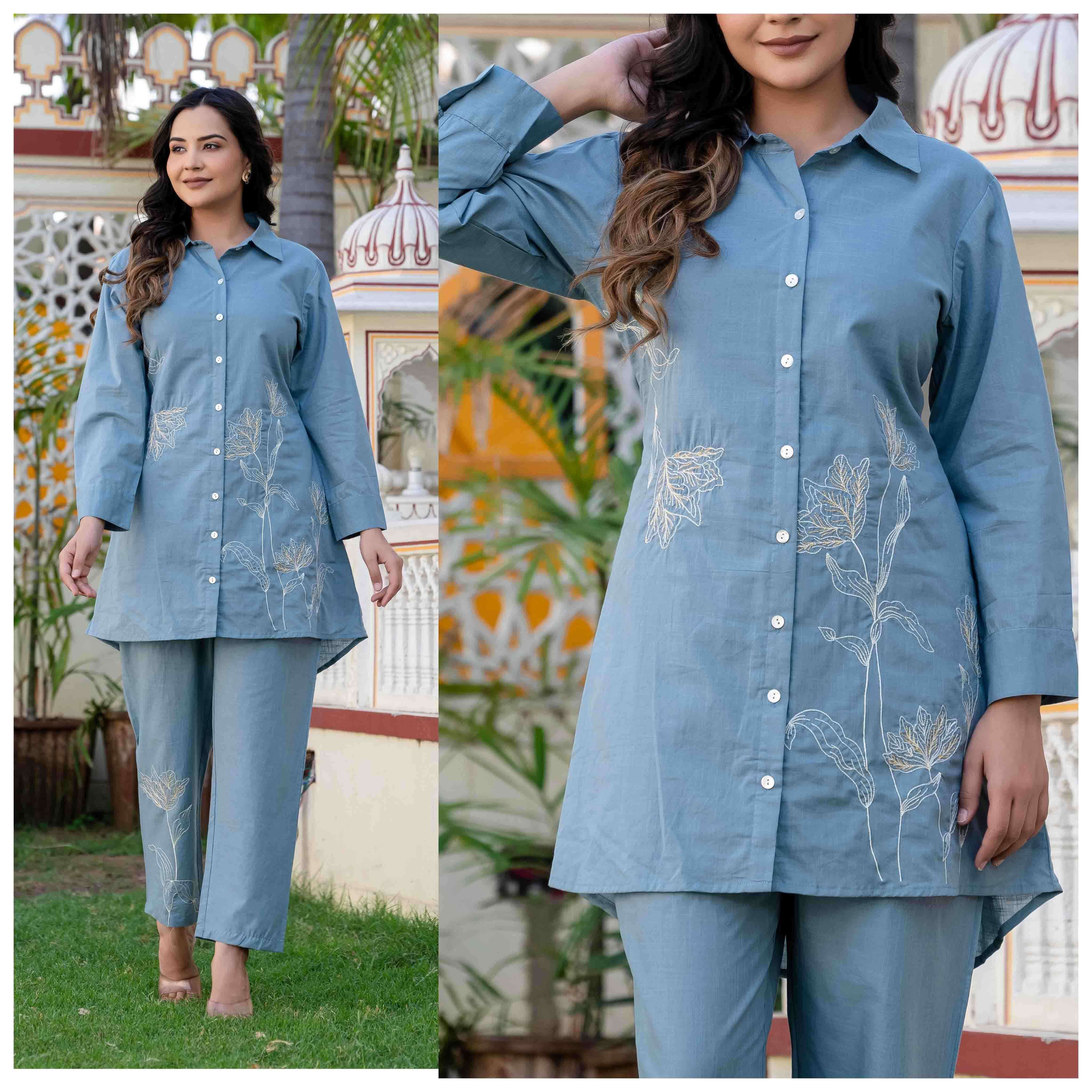 Naina by Krisha Creation Cotton Fancy Cord Sets with Work for Women Buy Online