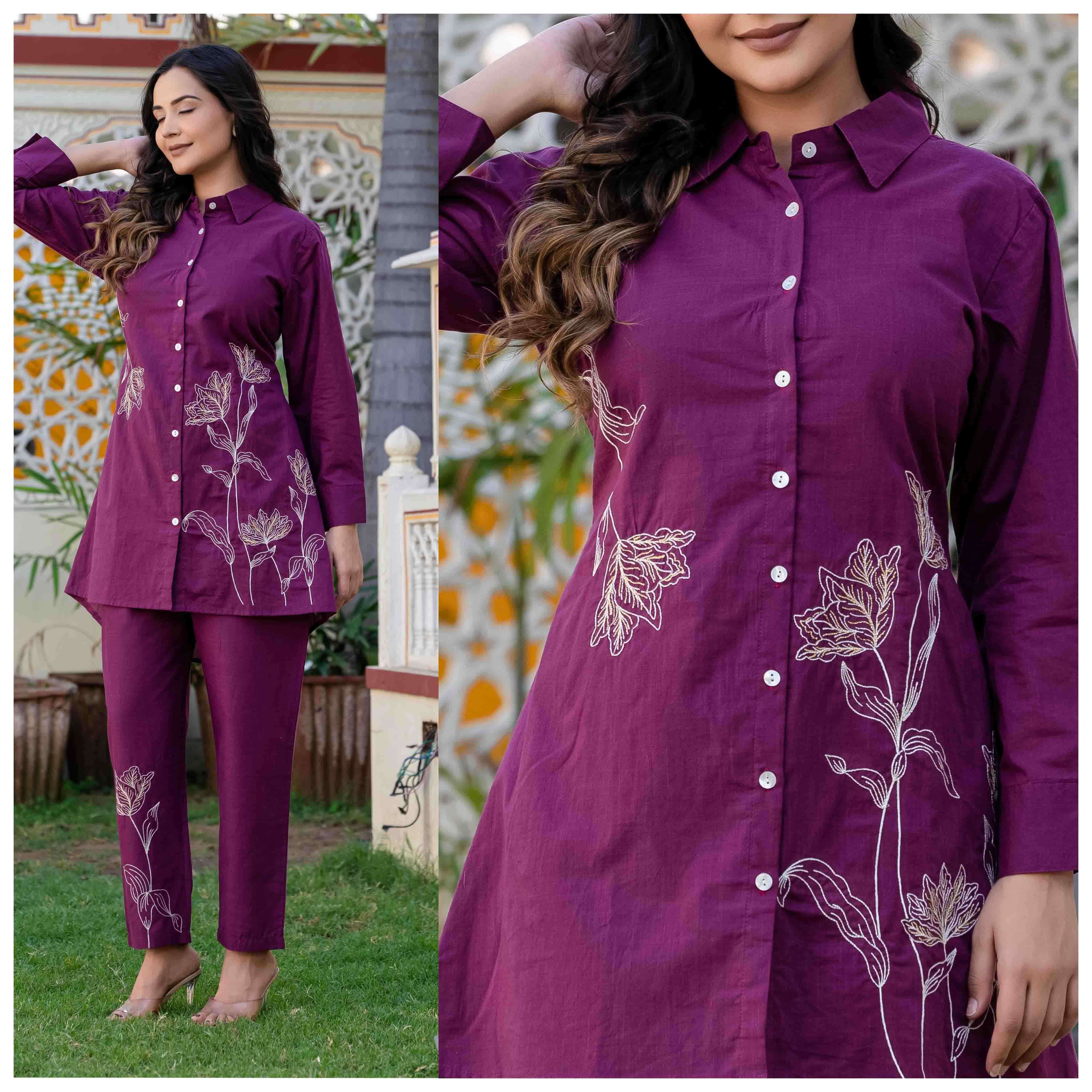 Naina by Krisha Creation Cotton Fancy Cord Sets with Work for Women Buy Online